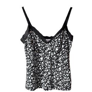 WHBM Lace Trim Printed Tank Top Women’s Small